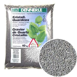 Грунт Dennerle Kristall-Quarz Сланцево-серый (10 кг. 1-2 мм.)