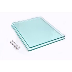 Комплект полированных стеклянных полок с фурнитурой для подставок Панорама 240 (2 шт.10 мм.)