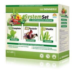Комплект препаратов ухода растениями Dennerle Perfect Plant System Set (E15 20 табл / S7 50 мл / V30 50 мл) на 1600 л