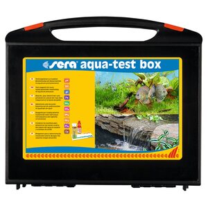 Набор из 10 тестов Sera Aqua Test Box (+Cu) + дист.вода, в чемоданчике