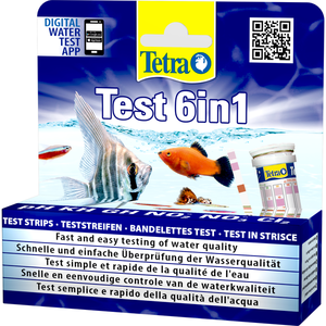 Tetra Тест 6 в 1 GH/kH/NO2/NO3/pH/Cl полоски для пресной воды 10шт